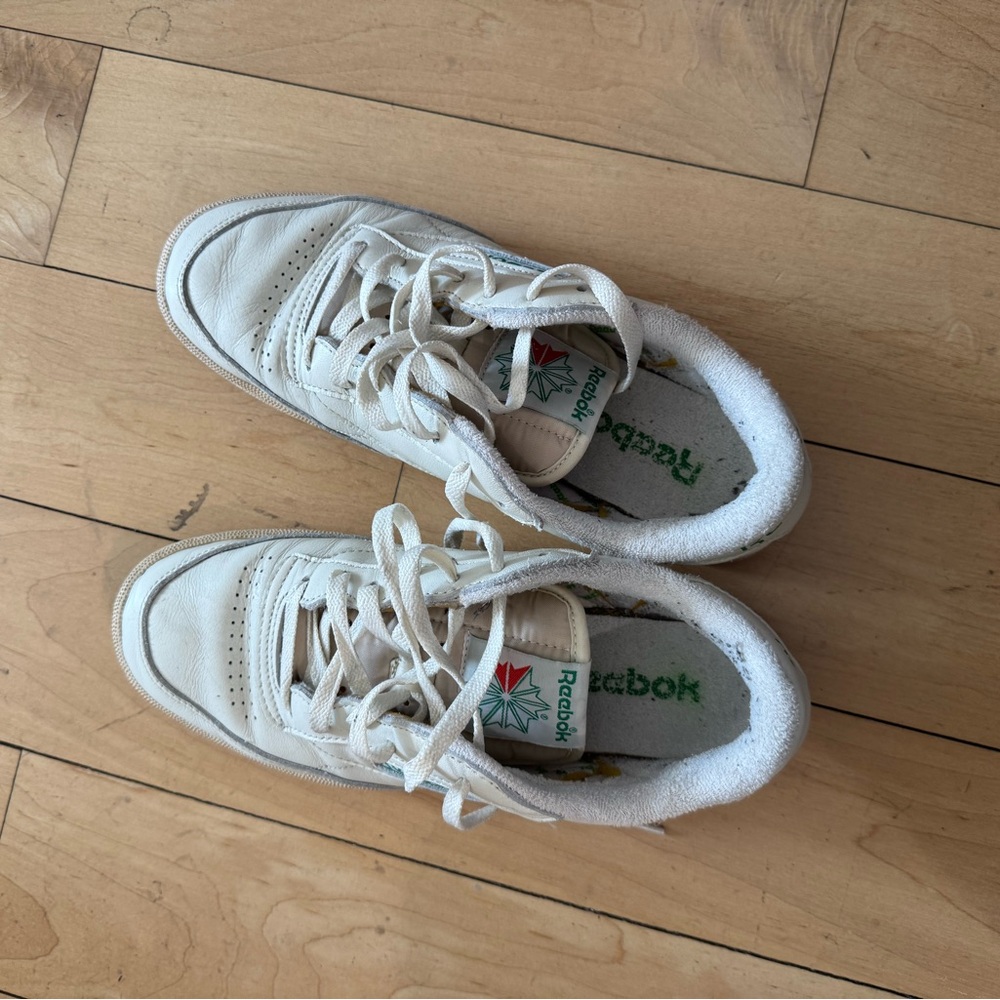 Reebok Men's Club C 85 Vintage Chalk/Paperwhite/Glen Green - Picture 2 of 3